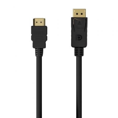 Cable Conversor Aisens A125 - 0550/ Displayport Macho - HDMI Macho/ Hasta 5W/ 2300Mbps/ 50cm/ Negro - Tiensol