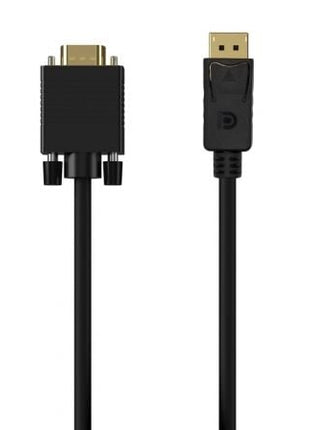 Cable Conversor Aisens A125 - 0552/ DisplayPort Macho - VGA Macho/ Hasta 5W/ 2300Mbps/ 1m/ Negro - Tiensol