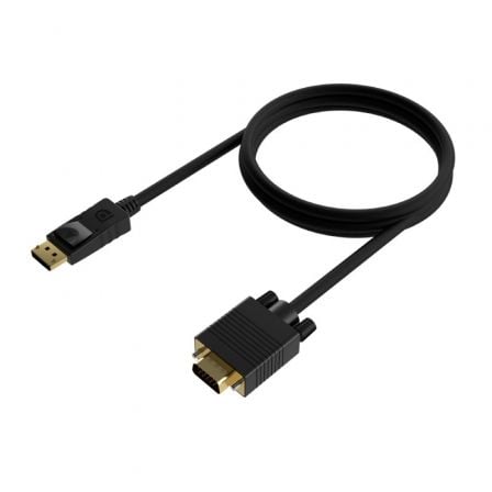 Cable Conversor Aisens A125 - 0552/ DisplayPort Macho - VGA Macho/ Hasta 5W/ 2300Mbps/ 1m/ Negro - Tiensol