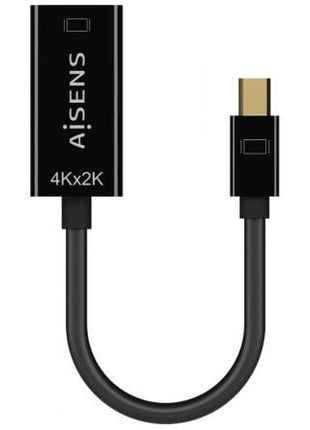 Cable Conversor Aisens A125 - 0643/ Mini DisplayPort Macho - HDMI Hembra/ Hasta 5W/ 2300Mbps/ 15cm/ Negro - Tiensol