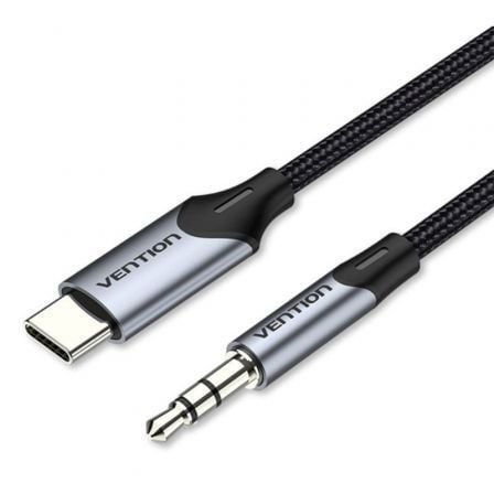 Cable Conversor Audio Vention BGKHF/ USB Tipo - C Macho - Jack 3.5 Macho/ 1m/ Gris - Tiensol