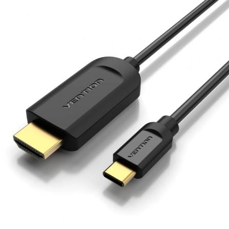 Cable Conversor HDMI 1.4 4K Vention CGUBG/ USB Tipo - C Macho - HDMI Macho/ 1.5m/ Negro - Tiensol