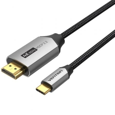 Cable Conversor HDMI 2.0 4K Vention CRBBF/ USB Tipo - C Macho - HDMI Macho/ 1m/ Negro - Tiensol