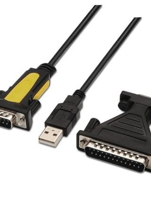 Cable Conversor impresora Aisens A104 - 0039/ USB Macho - DB9 Macho/ 1.8m/ Negro - Tiensol