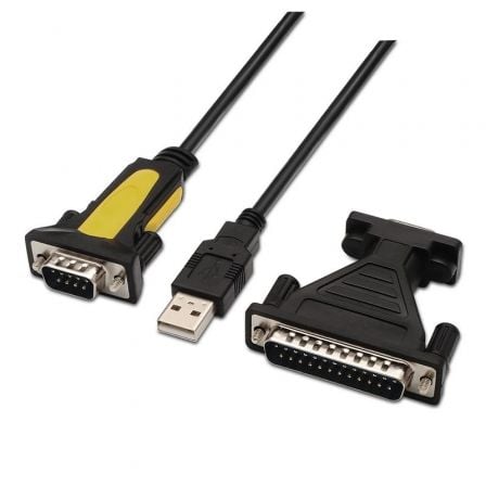 Cable Conversor impresora Aisens A104 - 0039/ USB Macho - DB9 Macho/ 1.8m/ Negro - Tiensol