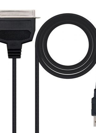 Cable Conversor impresora Nanocable 10.03.0001/ USB Macho - CN36 Macho/ 1.5m/ Negro - Tiensol