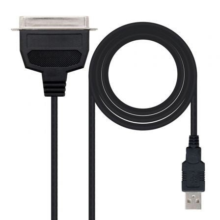 Cable Conversor impresora Nanocable 10.03.0001/ USB Macho - CN36 Macho/ 1.5m/ Negro - Tiensol