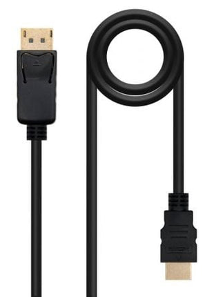 Cable Conversor Nanocable 10.15.4300/ Displayport Macho - HDMI Macho/ 50cm/ Negro - Tiensol