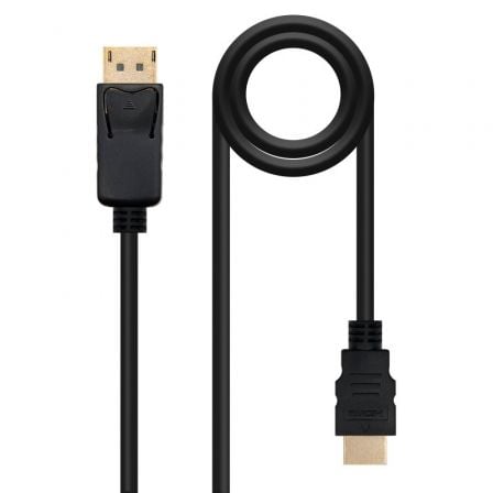 Cable Conversor Nanocable 10.15.4300/ Displayport Macho - HDMI Macho/ 50cm/ Negro - Tiensol