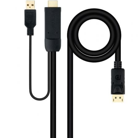 Cable Conversor Nanocable 10.15.4352/ HDMI Macho - DisplayPort Macho/ 1.8m/ Negro - Tiensol