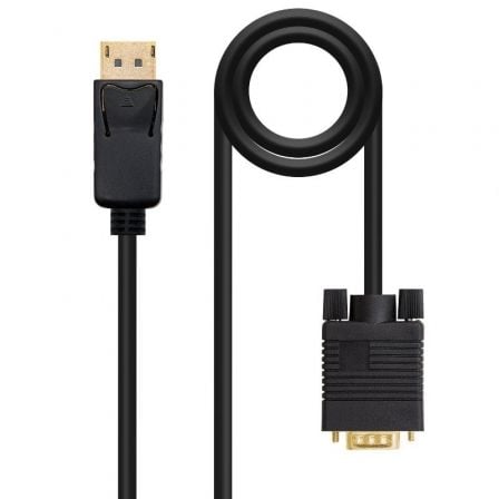 Cable Conversor Nanocable 10.15.4402/ DisplayPort Macho - VGA Macho/ 2m/ Negro - Tiensol