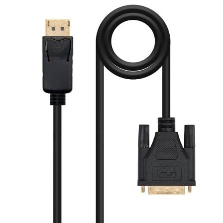 Cable Conversor Nanocable 10.15.4502/ DisplayPort Macho - DVI Macho/ 2m/ Negro - Tiensol