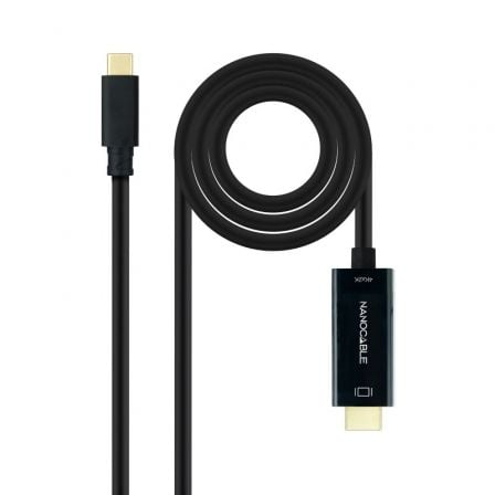 Cable Conversor Nanocable 10.15.5132/ USB Tipo - C Macho - HDMI Macho/ 1.8m/ Negro - Tiensol