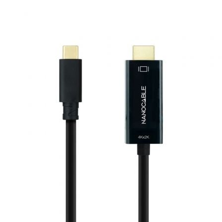 Cable Conversor Nanocable 10.15.5132/ USB Tipo - C Macho - HDMI Macho/ 1.8m/ Negro - Tiensol