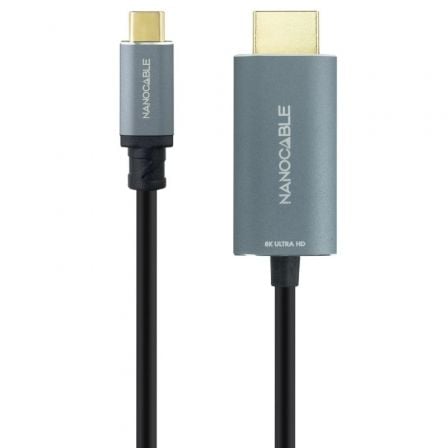 Cable Conversor Nanocable 10.15.5162/ USB Tipo - C Macho - HDMI Macho/ 1.8m/ Negro - Tiensol