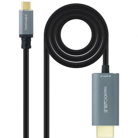 Cable Conversor Nanocable 10.15.5162/ USB Tipo - C Macho - HDMI Macho/ 1.8m/ Negro - Tiensol