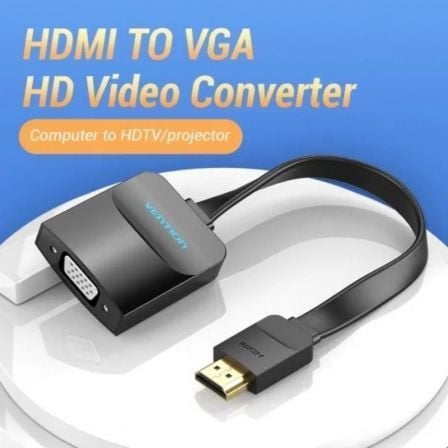 Cable Conversor Vention 74345/ HDMI Macho/ VGA Hembra/ 15cm/ Negro - Tiensol