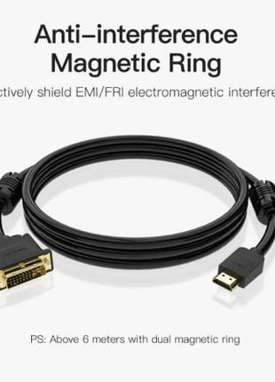 Cable Conversor Vention ABFBF/ DVI Macho - HDMI Macho/ 1m/ Negro - Tiensol