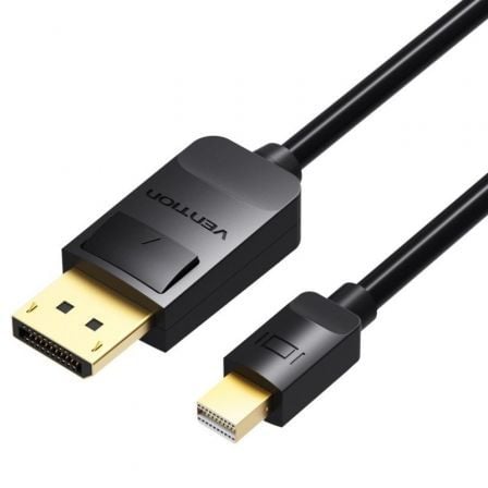 Cable Conversor Vention HAABG/ Mini DisplayPort Macho - DisplayPort Macho/ 1.5m/ Negro - Tiensol