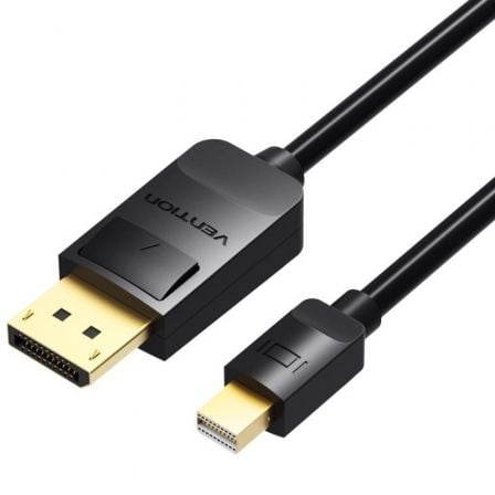 Cable Conversor Vention HAABH/ Mini DisplayPort Macho - DisplayPort Macho/ 2m/ Negro - Tiensol