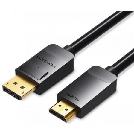 Cable Conversor Vention HADBI/ DisplayPort Macho - HDMI Macho/ 3m/ Negro - Tiensol