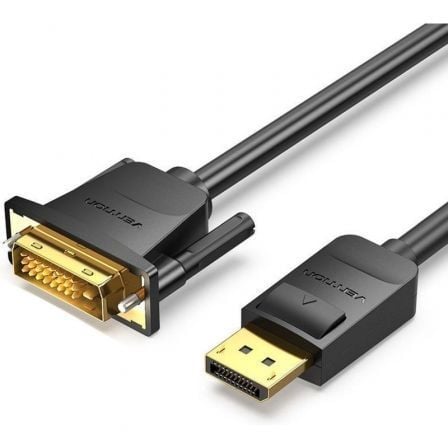 Cable Conversor Vention HAFBF/ DisplayPort Macho - DVI Macho/ 1m/ Negro - Tiensol