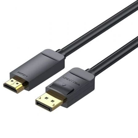 Cable Conversor Vention HAGBF/ DisplayPort Macho - HDMI 4K Macho/ 1m/ Negro - Tiensol