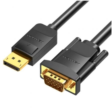 Cable Conversor Vention HBLBG/ DisplayPort Macho - VGA Macho/ 1.5m/ Negro - Tiensol