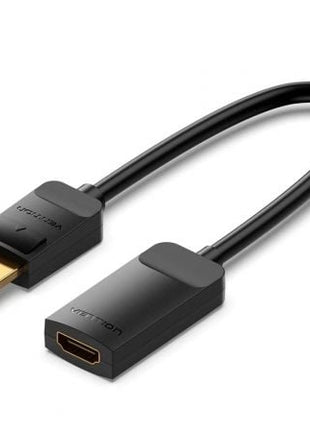 Cable Conversor Vention HBZBB/ DisplayPort Macho - HDMI 4K Hembra/ 15cm/ Negro - Tiensol