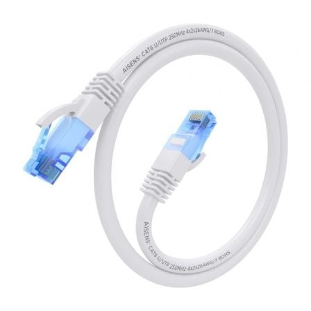 Cable de Red RJ45 AWG26 CCA UTP Aisen A135 - 0825 Cat.6/ 7.5m/ Blanco - Tiensol