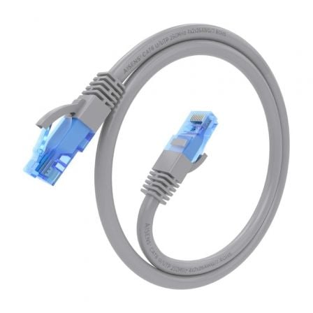 Cable de Red RJ45 AWG26 CCA UTP Aisens A135 - 0771 Cat.6/ 25cm/ Gris - Tiensol