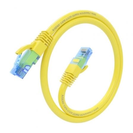 Cable de Red RJ45 AWG26 CCA UTP Aisens A135 - 0829 Cat.6/ 25cm/ Amarillo - Tiensol