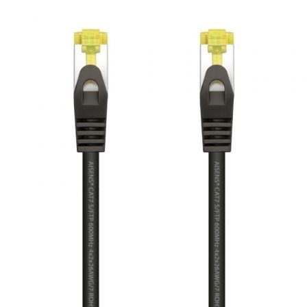 Cable de Red RJ45 SFTP Aisens A146 - 0484 Cat.7/ 25cm/ Negro - Tiensol