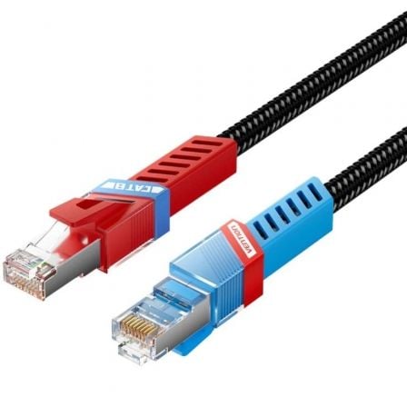 Cable de Red RJ45 SFTP Vention IKJBF Cat.8/ Gaming/ 1m/ Negro - Tiensol