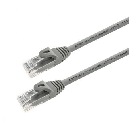 Cable de Red RJ45 UTP Aisens A145 - 0327 Cat.6A/ 2m/ Gris - Tiensol