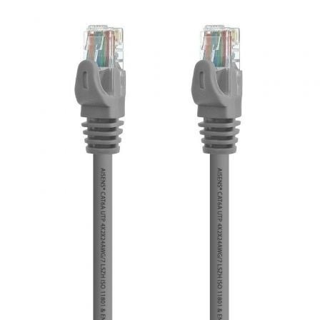 Cable de Red RJ45 UTP Aisens A145 - 0327 Cat.6A/ 2m/ Gris - Tiensol