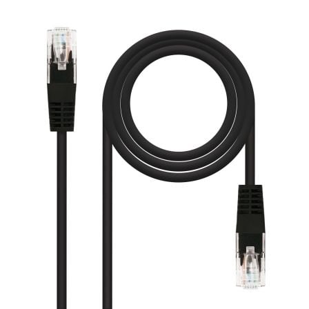 Cable de Red RJ45 UTP Nanocable 10.20.0100 - BK Cat.5e/ 50cm/ Negro - Tiensol