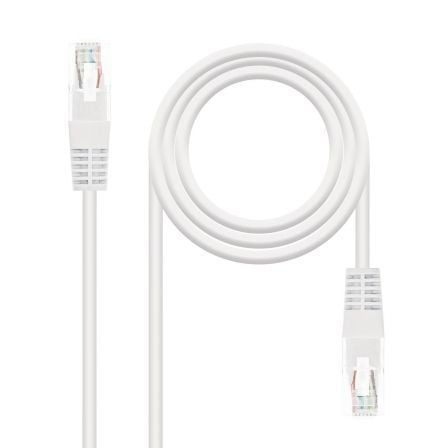 Cable de Red RJ45 UTP Nanocable 10.20.0101 - W Cat.5e/ 1m/ Blanco - Tiensol