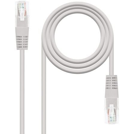 Cable de Red RJ45 UTP Nanocable 10.20.0120 Cat.5e/ 20m/ Gris - Tiensol