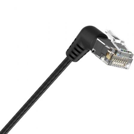 Cable de Red RJ45 UTP Vention IBOBD Cat.6A/ 50cm/ Cabeza Rotatoria 360º/ Negro - Tiensol