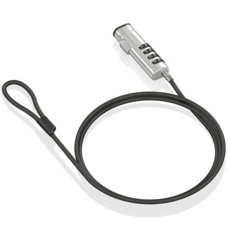 Cable de Seguridad Tipo NANO para Portátiles Aisens ASLK - D50N05 - BK/ 1.5m - Tiensol