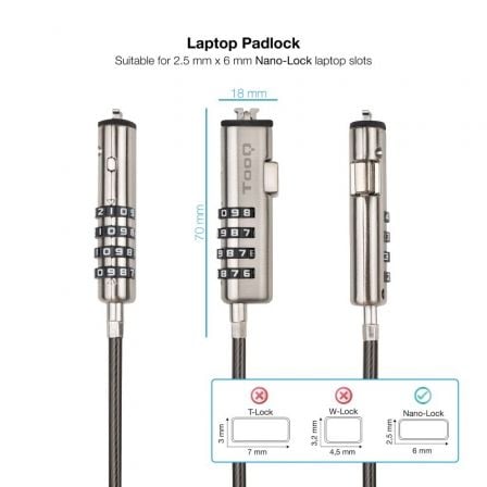 Cable de Seguridad Tipo NANO para Portátiles TooQ TQCLKC0035 - G/ 1.5m - Tiensol