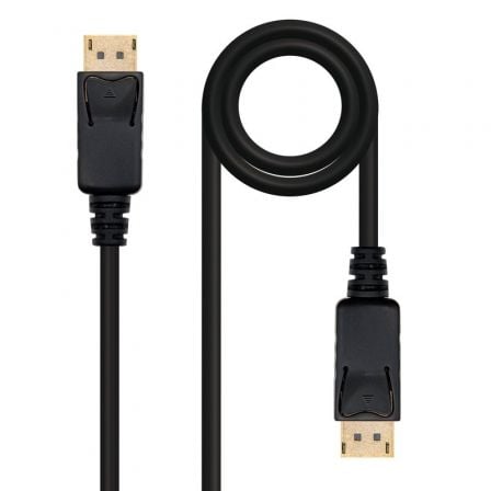 Cable DisplayPort 1.2 4K Nanocable 10.15.2300/ DisplayPort Macho - DisplayPort Macho/ 50cm/ Negro - Tiensol