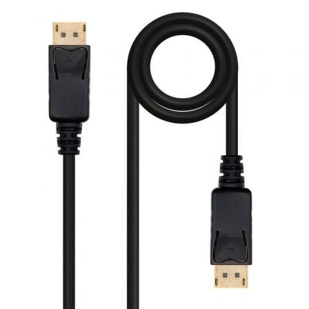 Cable DisplayPort 1.2 4K Nanocable 10.15.2301/ DisplayPort Macho - DisplayPort Macho/ 1m/ Negro - Tiensol