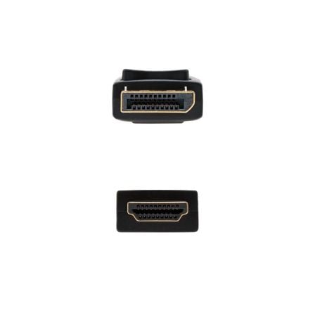 Cable DisplayPort Nanocable 10.15.4302/ DisplayPort Macho - HDMI Macho/ 2m/ Negro - Tiensol