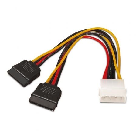 Cable Duplicador de Alimentación Aisens A131 - 0161/ Molex 4 PIN Macho - 2x SATA Hembra/ Hasta 54W/ 20cm - Tiensol