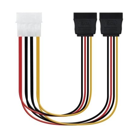 Cable Duplicador de Alimentación Nanocable 10.19.0101 - OEM/ Molex Macho - 2x SATA Hembra/ 20cm - Tiensol