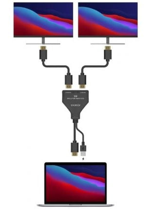 Cable Duplicador HDMI 4K Aisens A123 - 0654/ 2x HDMI Hembra - HDMI Macho - USB Macho/ 30cm/ Negro - Tiensol