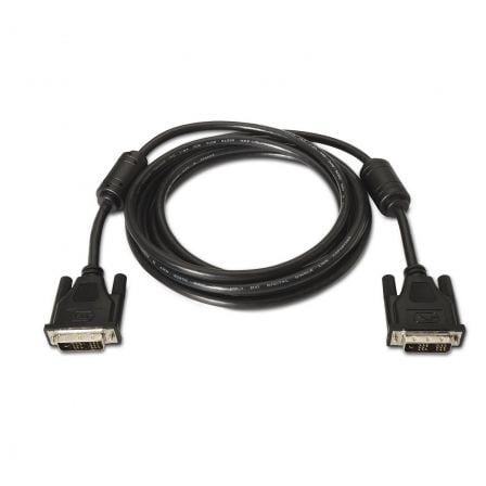 Cable DVI Aisens A117 - 0086/ DVI - D Macho - DVI - D Macho/ Hasta 3W/ 10Mbps/ 1.8m/ Negro - Tiensol