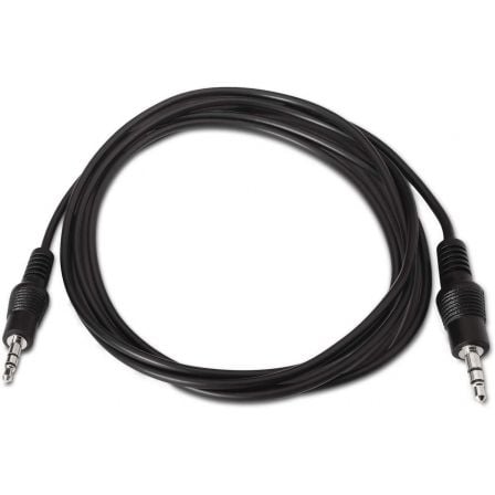 Cable Estéreo Aisens A128 - 0141/ Jack 3.5 Macho - Jack 3.5 Macho/ Hasta 0.1W/ 30cm/ Negro - Tiensol